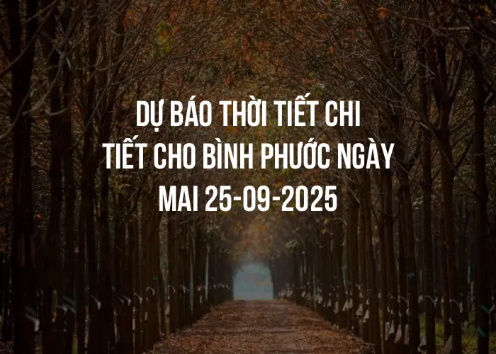 Dự báo thời tiết chi tiết cho Bình Phước ngày mai 25-09-2025