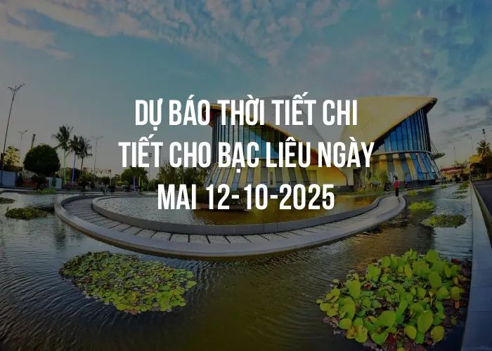 Dự báo thời tiết chi tiết cho Bạc Liêu ngày mai 12-10-2025