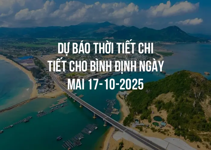 Dự báo thời tiết chi tiết cho Bình Định ngày mai 17-10-2025
