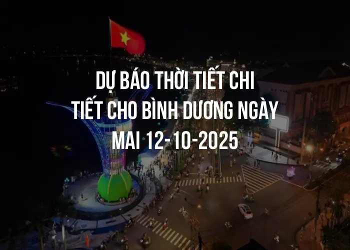 Dự báo thời tiết chi tiết cho Bình Dương ngày mai 12-10-2025