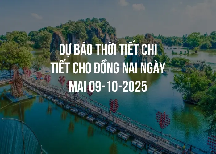 Dự báo thời tiết chi tiết cho Đồng Nai ngày mai 09-10-2025