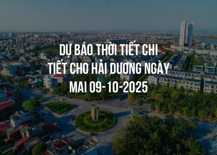 Dự báo thời tiết chi tiết cho Hải Dương ngày mai 09-10-2025
