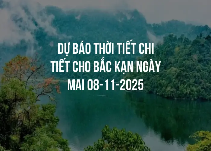 Dự báo thời tiết chi tiết cho Bắc Kạn ngày mai 08-11-2025