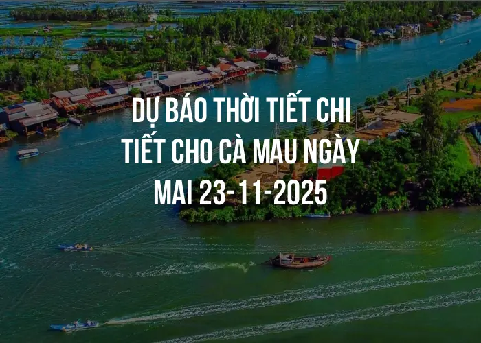 Dự báo thời tiết chi tiết cho Cà Mau ngày mai 23-11-2025