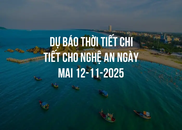 Dự báo thời tiết chi tiết cho Nghệ An ngày mai 12-11-2025