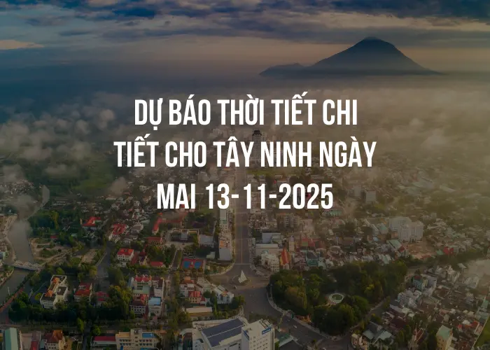 Dự báo thời tiết chi tiết cho Tây Ninh ngày mai 13-11-2025