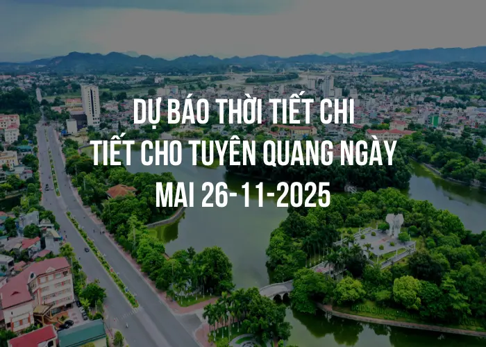 Dự báo thời tiết chi tiết cho Tuyên Quang ngày mai 26-11-2025