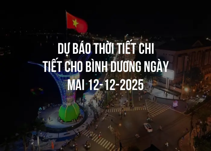 Dự báo thời tiết chi tiết cho Bình Dương ngày mai 12-12-2025