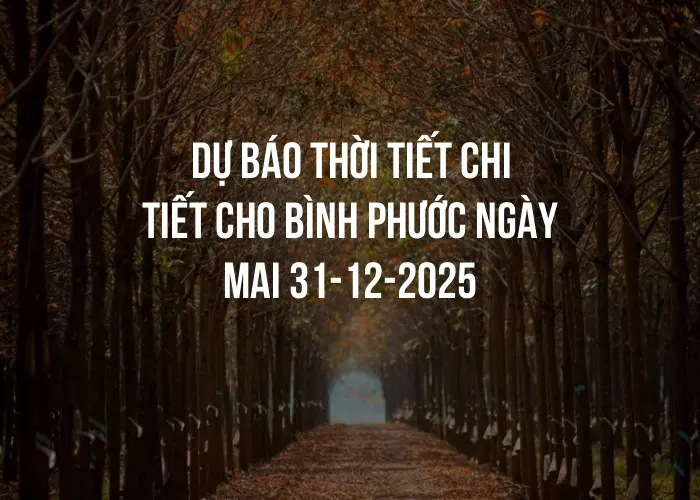 Dự báo thời tiết chi tiết cho Bình Phước ngày mai 31-12-2025
