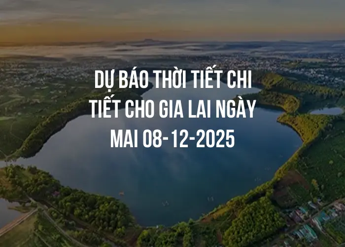 Dự báo thời tiết chi tiết cho Gia Lai ngày mai 08-12-2025