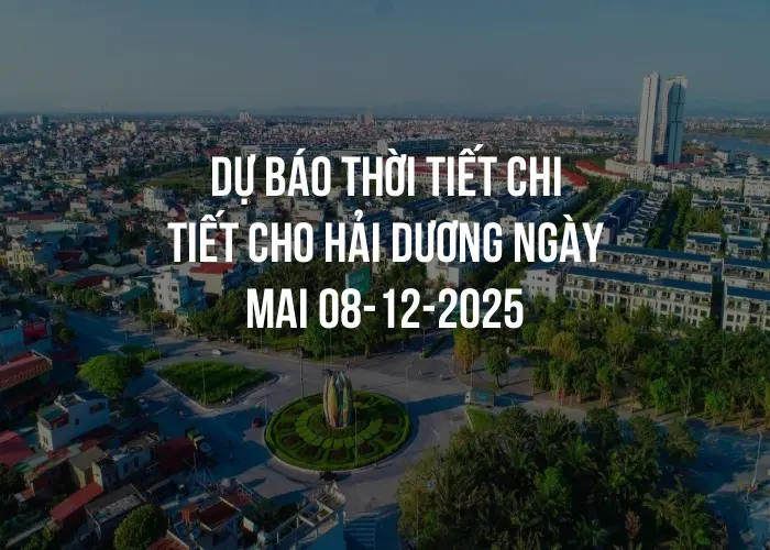 Dự báo thời tiết chi tiết cho Hải Dương ngày mai 08-12-2025