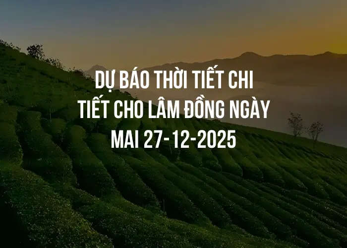 Dự báo thời tiết chi tiết cho Lâm Đồng ngày mai 27-12-2025