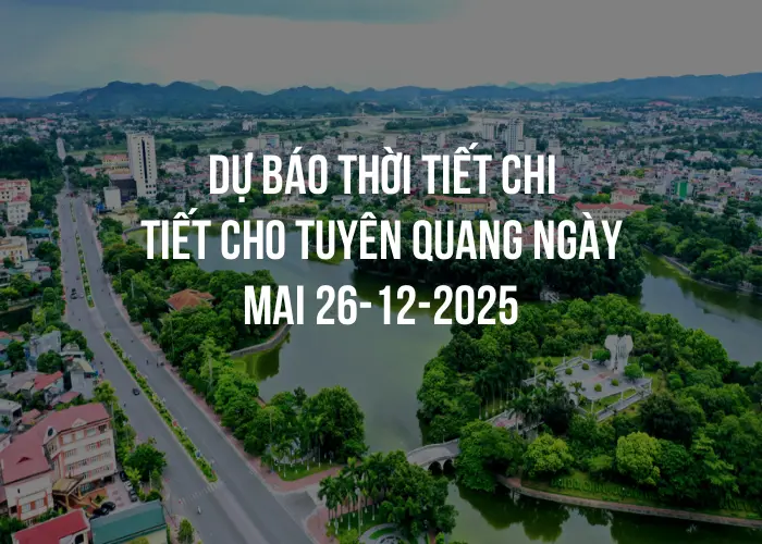 Dự báo thời tiết chi tiết cho Tuyên Quang ngày mai 26-12-2025