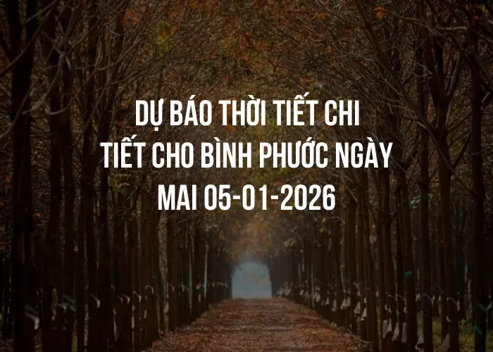 Dự báo thời tiết chi tiết cho Bình Phước ngày mai 05-01-2026