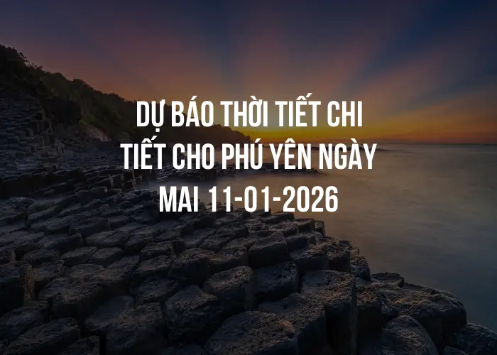 Dự báo thời tiết chi tiết cho Phú Yên ngày mai 11-01-2026