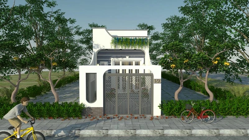 Ngắm nhìn mẫu mặt tiền nhà ống 1 tầng đẹp đơn giản nổi bật