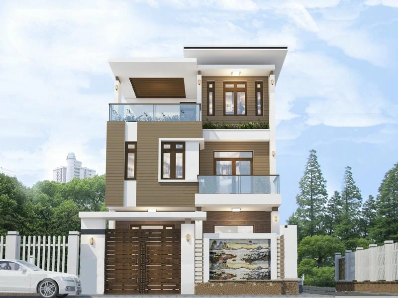 Ngắm mẫu nhà phố mặt tiền đẹp 6x12m đơn giản