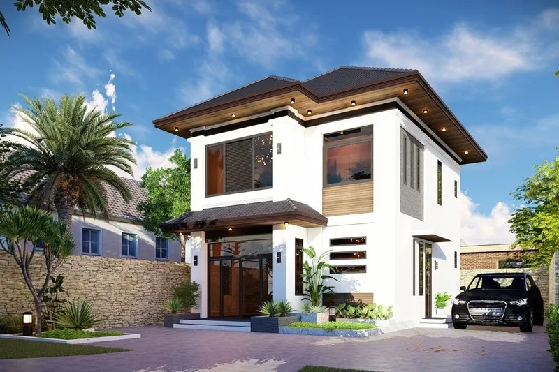 Khám phá mẫu nhà mái thái chữ l nhà đẹp mới sài gòn mái thái 2 tầng