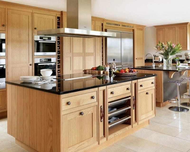 kệ tủ bếp gỗ đẹp thiết kế chắc chắn kiểu dáng tinh gọn