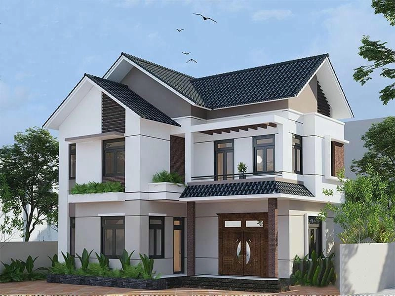 Chiêm ngưỡng mẫu nhà ngang 10m 2 tầng đẹp tiện nghi