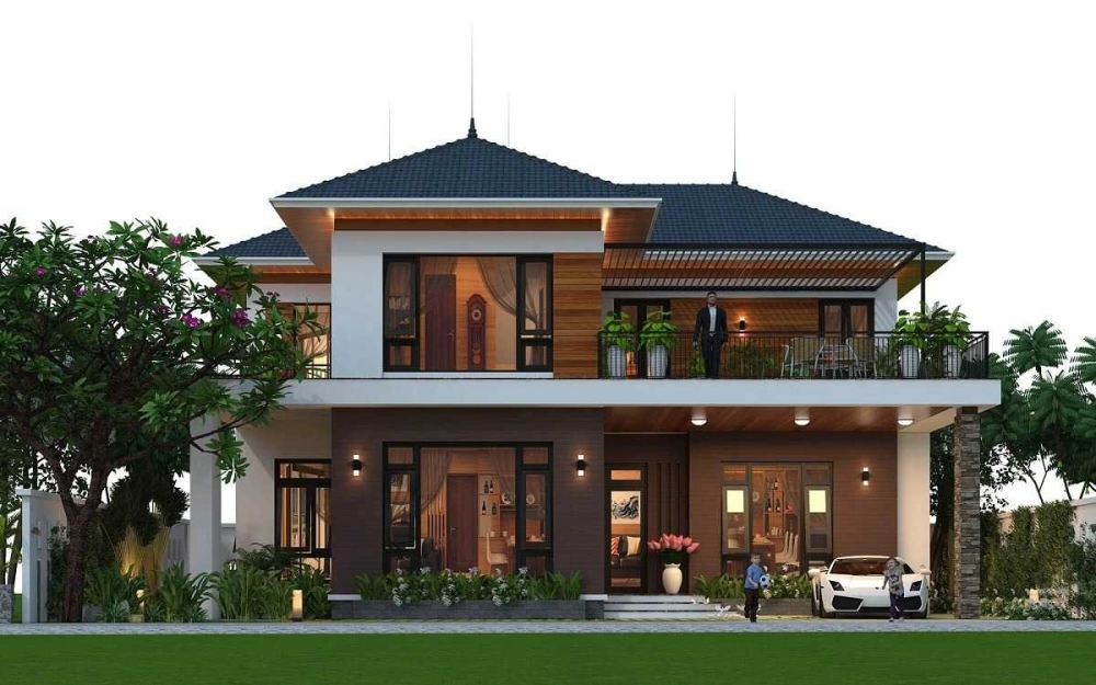 Ngắm mái nhật 2 tầng 4 phòng ngủ rộng rãi thoáng mát