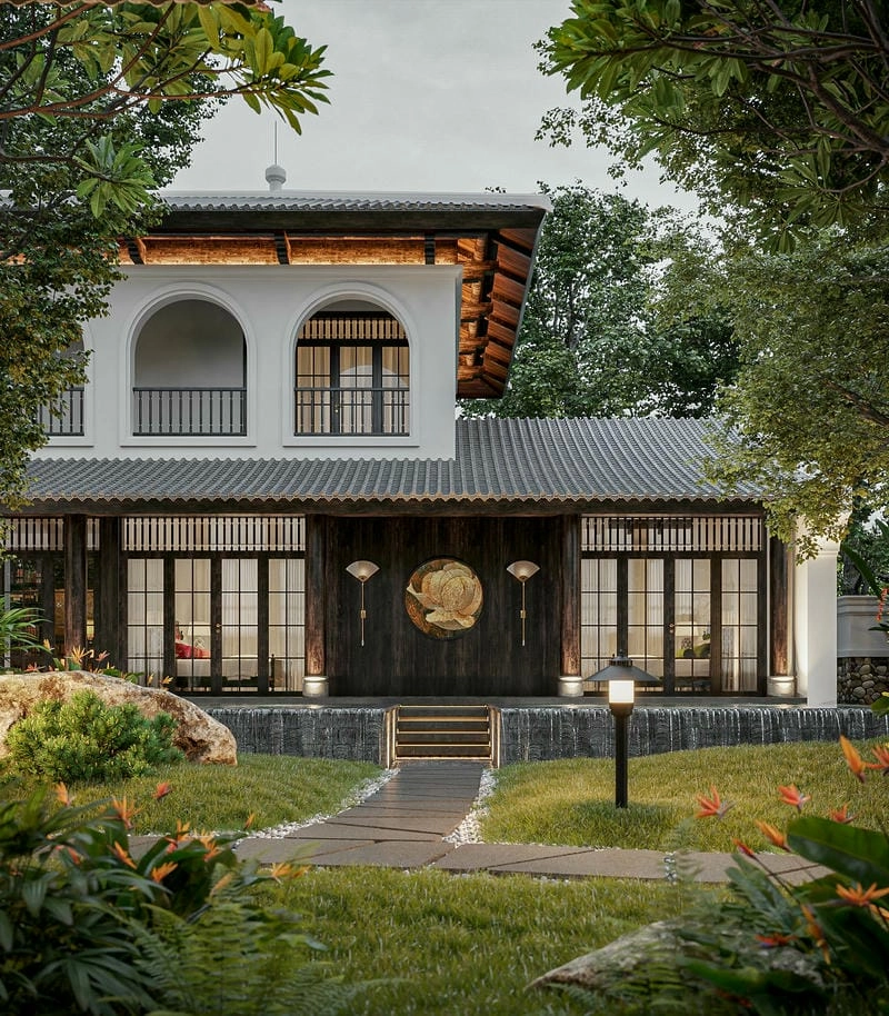 thiết kế nhà phong cách indochine mang dấu ấn Đông Dương sang trọng