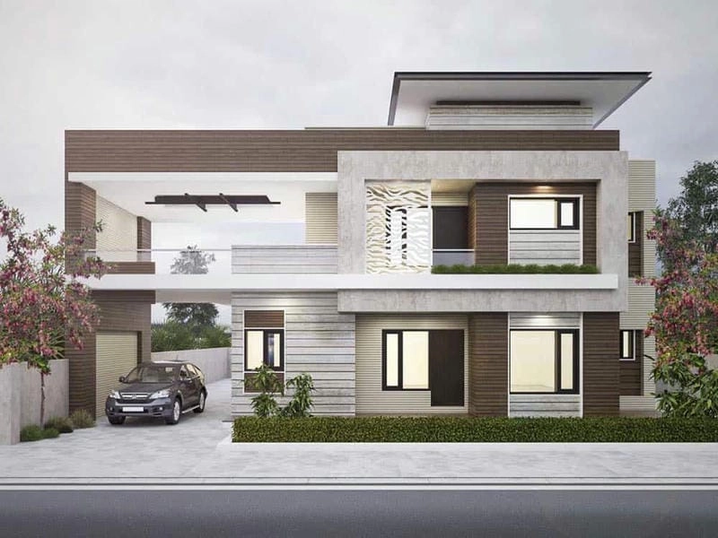 Xu hướng mẫu nhà ngang 2 tầng mái nhật độc đáo mới lạ