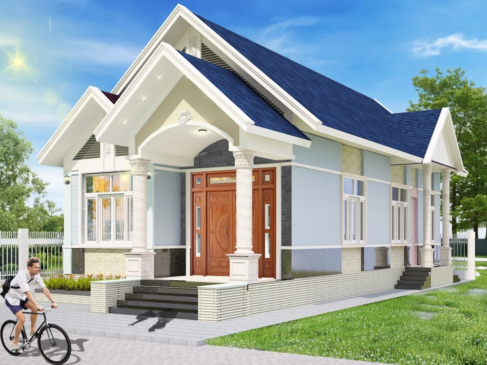 Cùng xem mẫu nhà cấp 4 mái tôn đơn giản