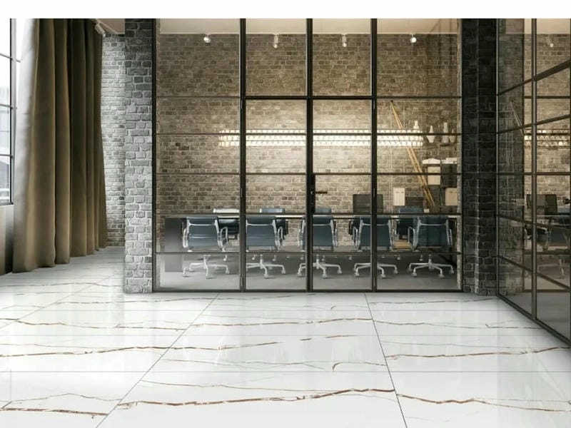 Ngắm nhìn gạch lát nền nhà màu trắng sữa nhẹ nhàng tinh tế