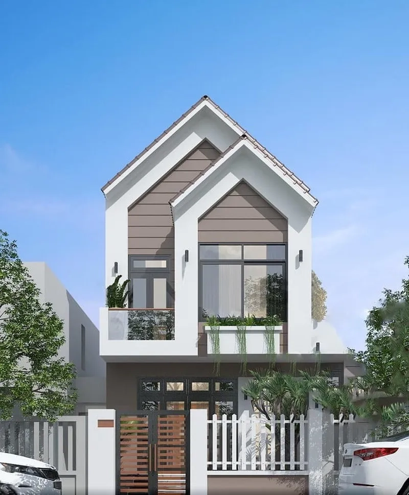 Khám phá mẫu nhà ống 2 tầng có gác lửng đẹp nhà ống mái thái
