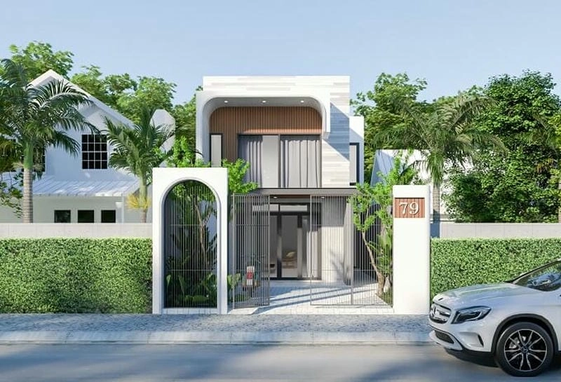 Ngắm nhìn mẫu mặt tiền nhà cấp 4 có gác lửng đơn giản và tiện nghi