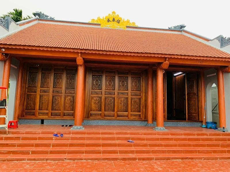 mẫu nhà thờ họ 3 gian giữ nét đẹp truyền thống