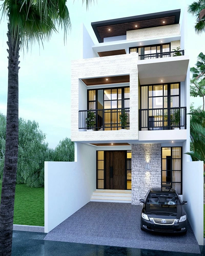 Xem mẫu nhà phố mặt tiền 4-5m 2 mặt tiền 5x20