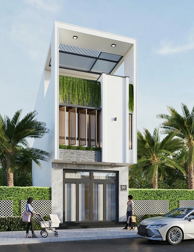 Gợi ý mẫu nhà phố mặt tiền 4-5m 5 x 17