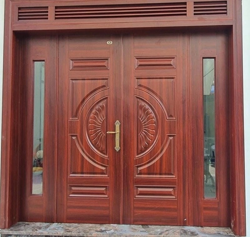 mẫu cửa gỗ nhà cấp 4 thiết kế hài hòa phù hợp không gian