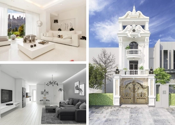 Ý tưởng mẫu sơn nhà màu trắng đẹp làm bừng sáng không gian