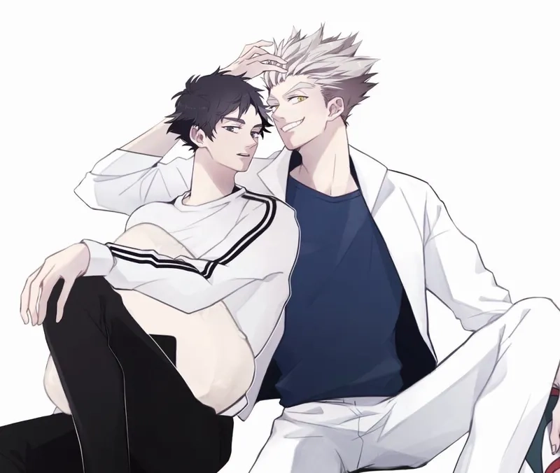 Hình ảnh Akaashi and Bokuto thi đấu ăn ý gây ấn tượng mạnh