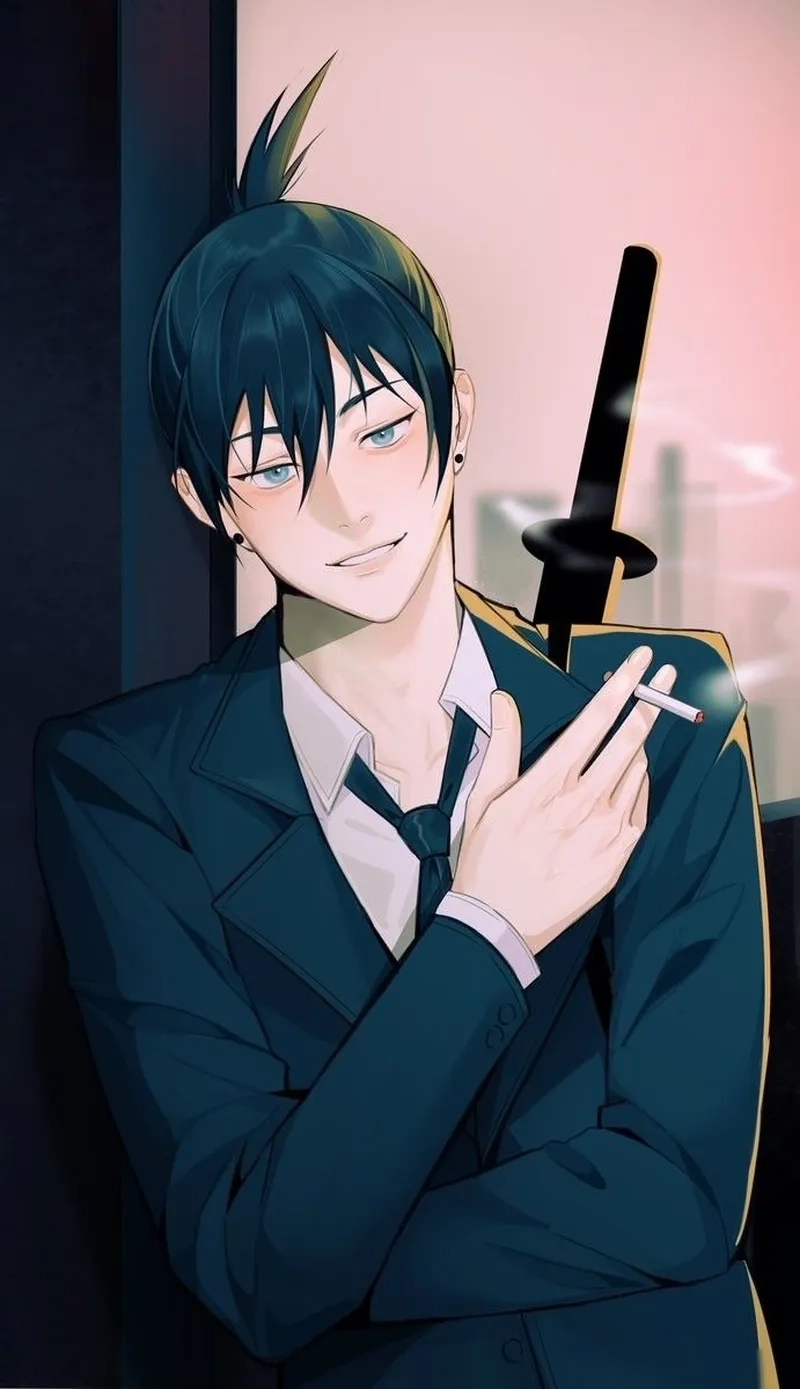 Ảnh anime Aki thường là các khoảnh khắc ngầu, trầm tư hoặc lúc chiến đấu với quỷ