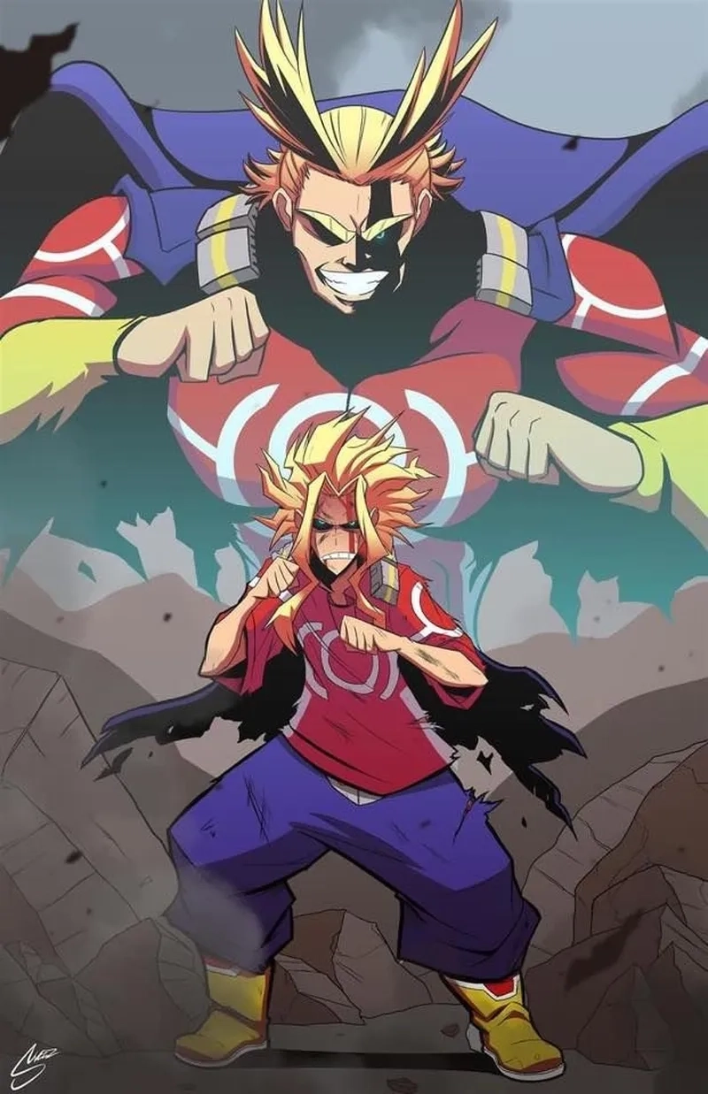 My Hero Academia All Might tượng trưng cho sức mạnh, niềm tin và tinh thần bất khuất của loạt phim.