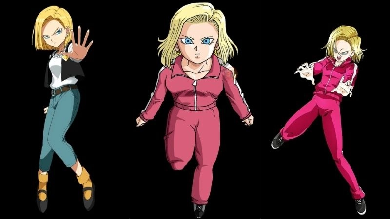 Android 18 xuất hiện nổi bật với khí chất lạnh và quyến rũ