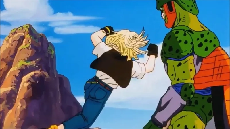 Khoảnh khắc căng thẳng khi Cell absorbs Android 18