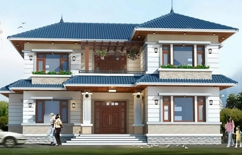 Gợi ý mẫu nhà 3 gian mái nhật 2 tầng mới lạ tinh tế