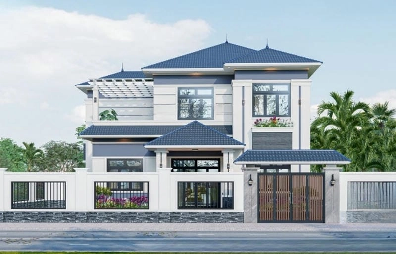 Chiêm ngưỡng mẫu nhà 3 gian 2 tầng mái nhật thanh lịch