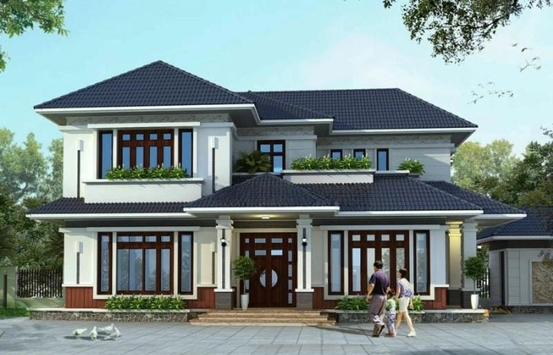 Ngắm nhìn mẫu nhà 3 gian hiện đại 2 tầng trẻ trung