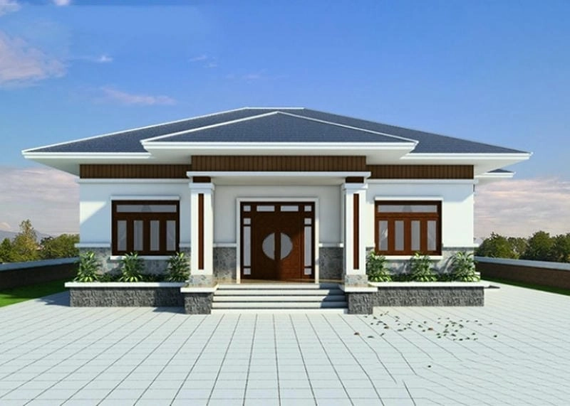 mẫu nhà ngang 10m cấp 4 phù hợp diện tích rộng rãi