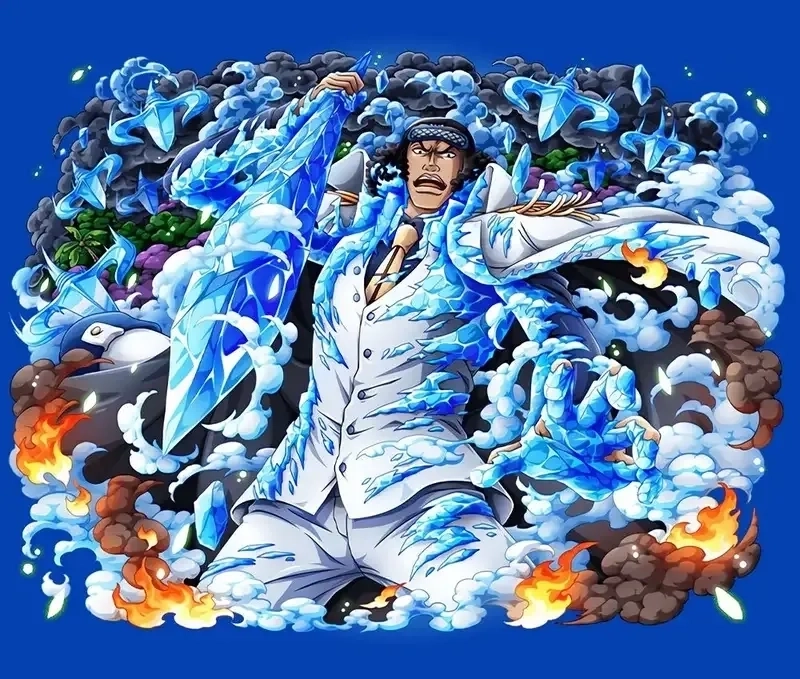 Aokiji Kuzan One Piece được biết đến với sức mạnh băng vượt trội