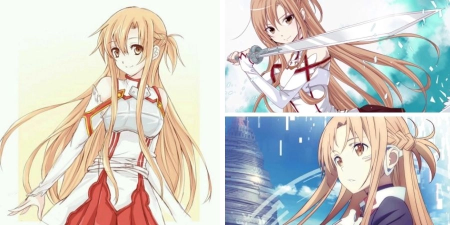 Hình ảnh Asuna kết hợp giữa nữ tính và sức mạnh nội lực