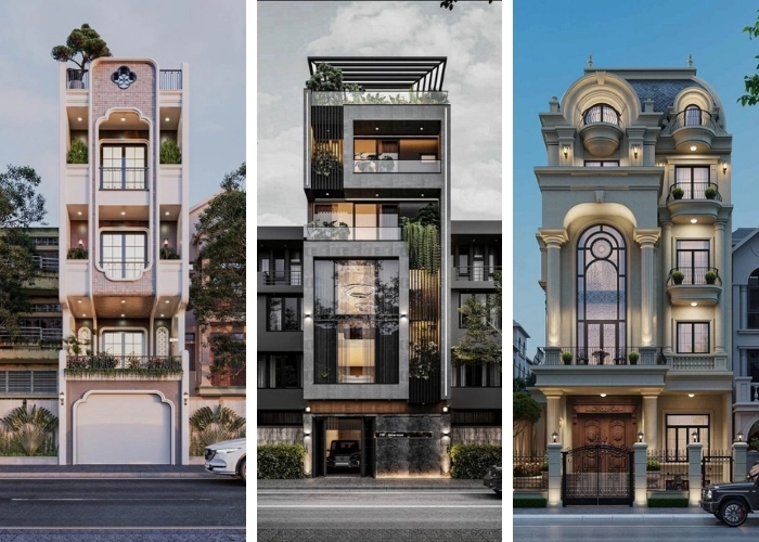 Tuyển chọn ảnh nhà phố 5m mặt tiền đa phong cách