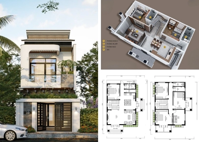 99+ bản vẽ nhà 2 tầng đẹp hiện đại và tối ưu công năng