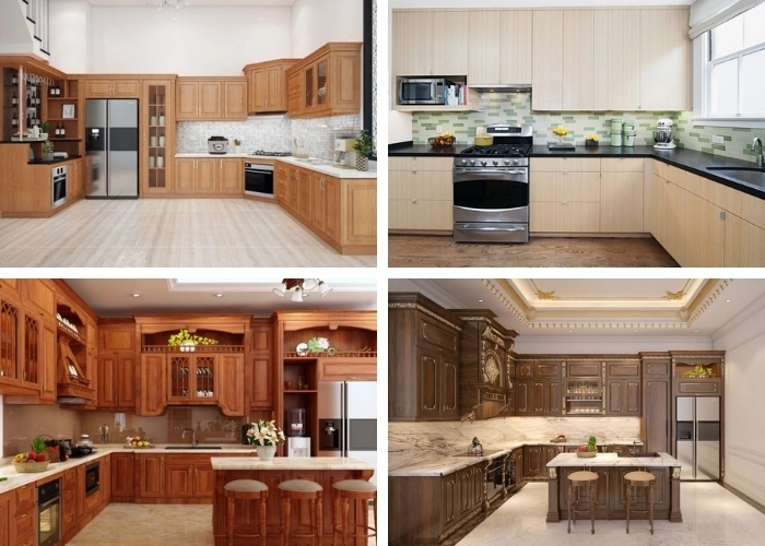 Xu hướng các mẫu kệ bếp gỗ đẹp sang trọng năm 2025